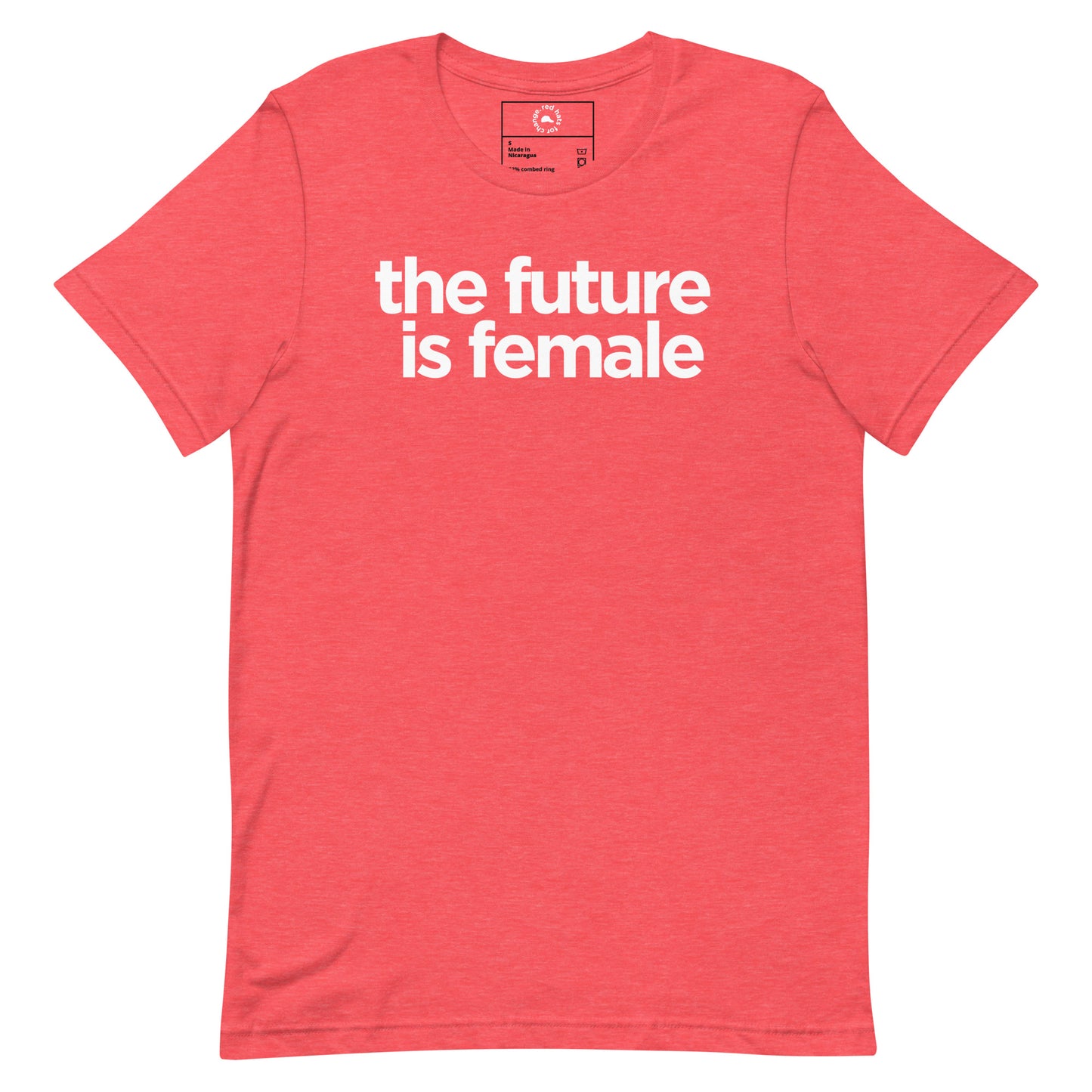 The Future in Female - Red Unisex T-shirt benefits the Malala Foundation